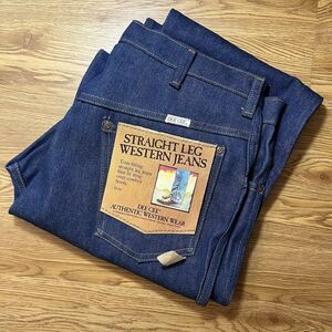 VTG 70s NOS Dee Cee Straight Leg Jeans Mens Sz 36x34 Western Cowboy Rodeo USA
